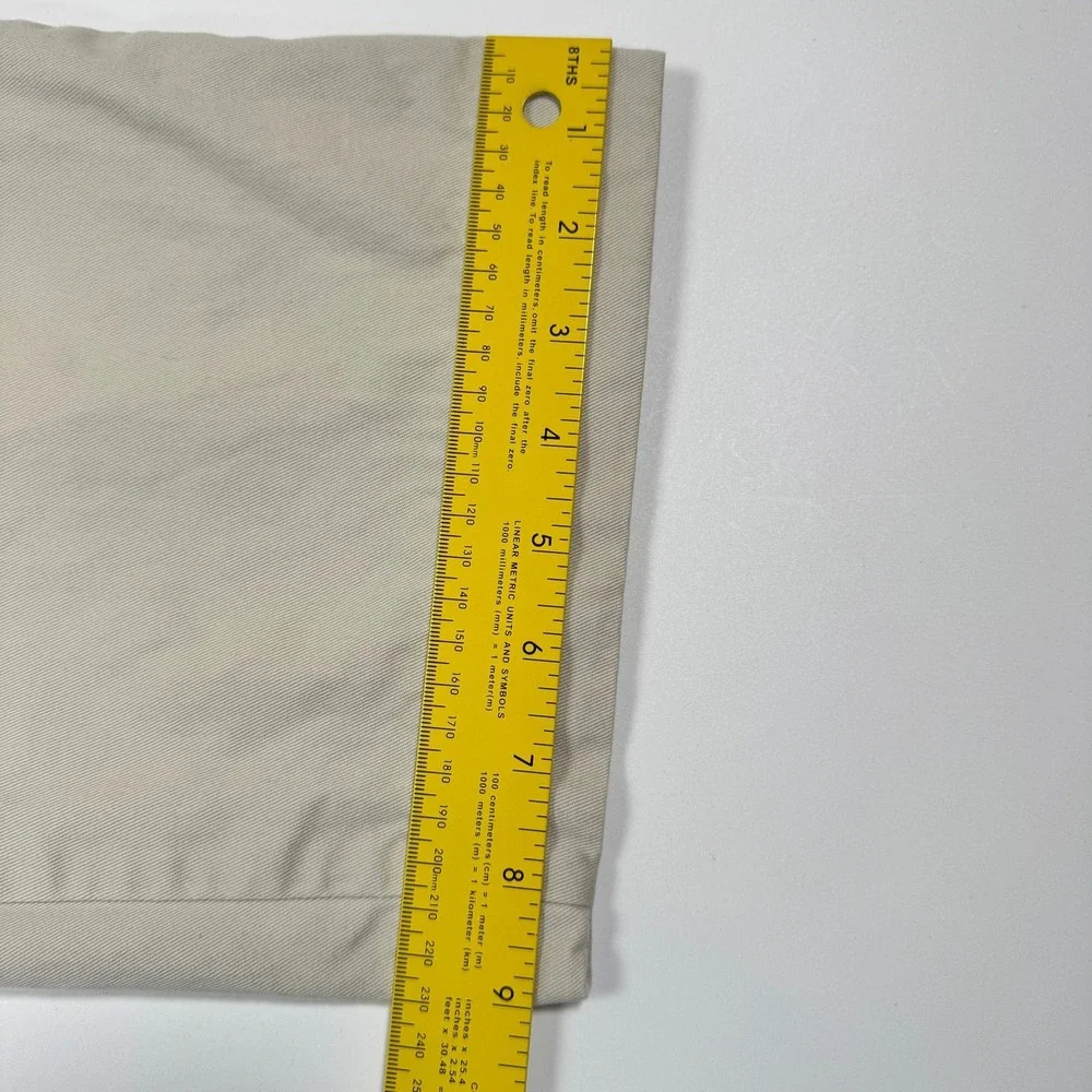 Polo Ralph Lauren Chino Pants Mens Tag 38x32 Fits 36x28 Khaki Classic Flat Front